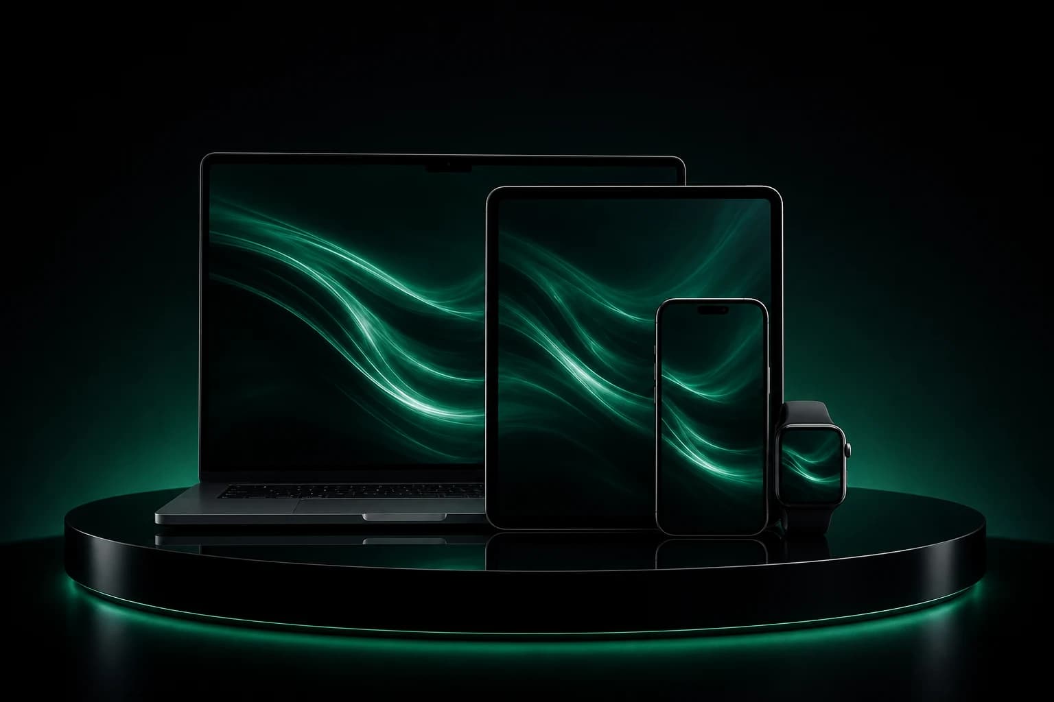 MacBook, iPad, iPhone og Apple Watch på premium podie — enheter Enhetspass sjekker før kjøp